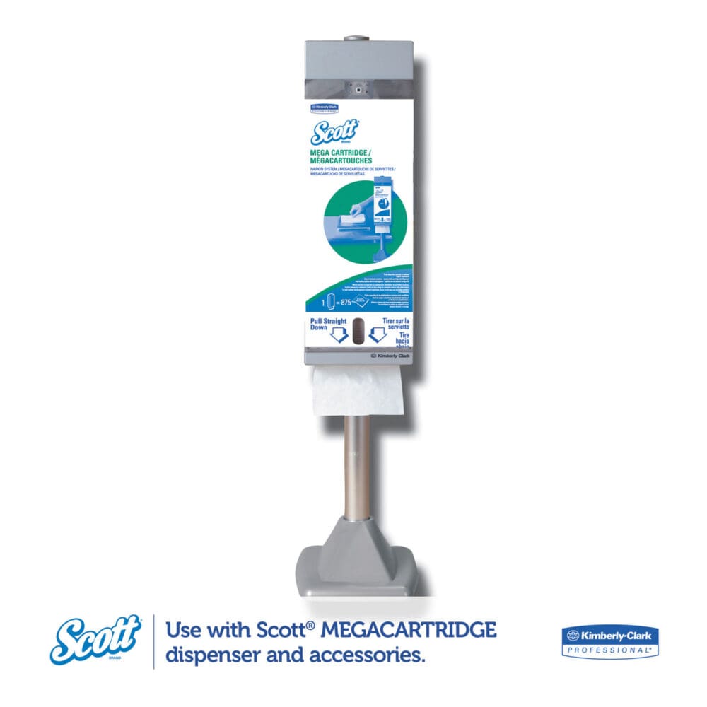 MegaCartridge Napkins, 1-Ply, 8 2/5 x 6 1/2, White, 875/Pack, 6 Packs/Carton - Image 3
