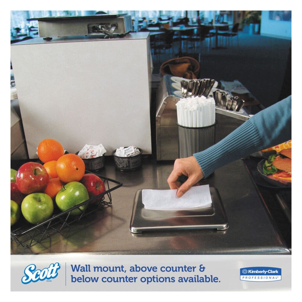 MegaCartridge Napkins, 1-Ply, 8 2/5 x 6 1/2, White, 875/Pack, 6 Packs/Carton - Image 5