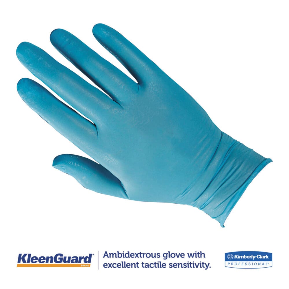 G10 Nitrile Gloves, Powder-Free, Blue, 242 mm Length, Large, 100/Box, 10 Boxes/Carton - Image 2