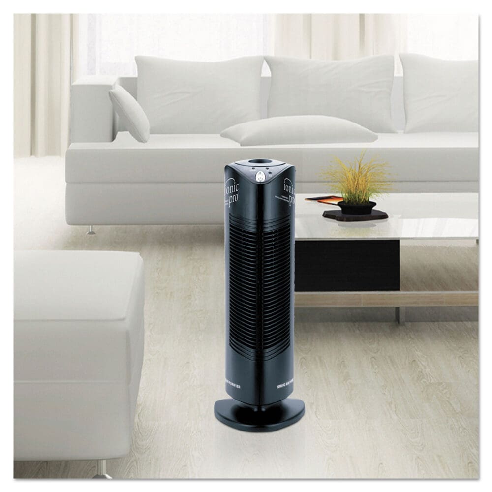 Compact Ionic Air Purifier, 250 sq ft Room Capacity, Black - Image 2