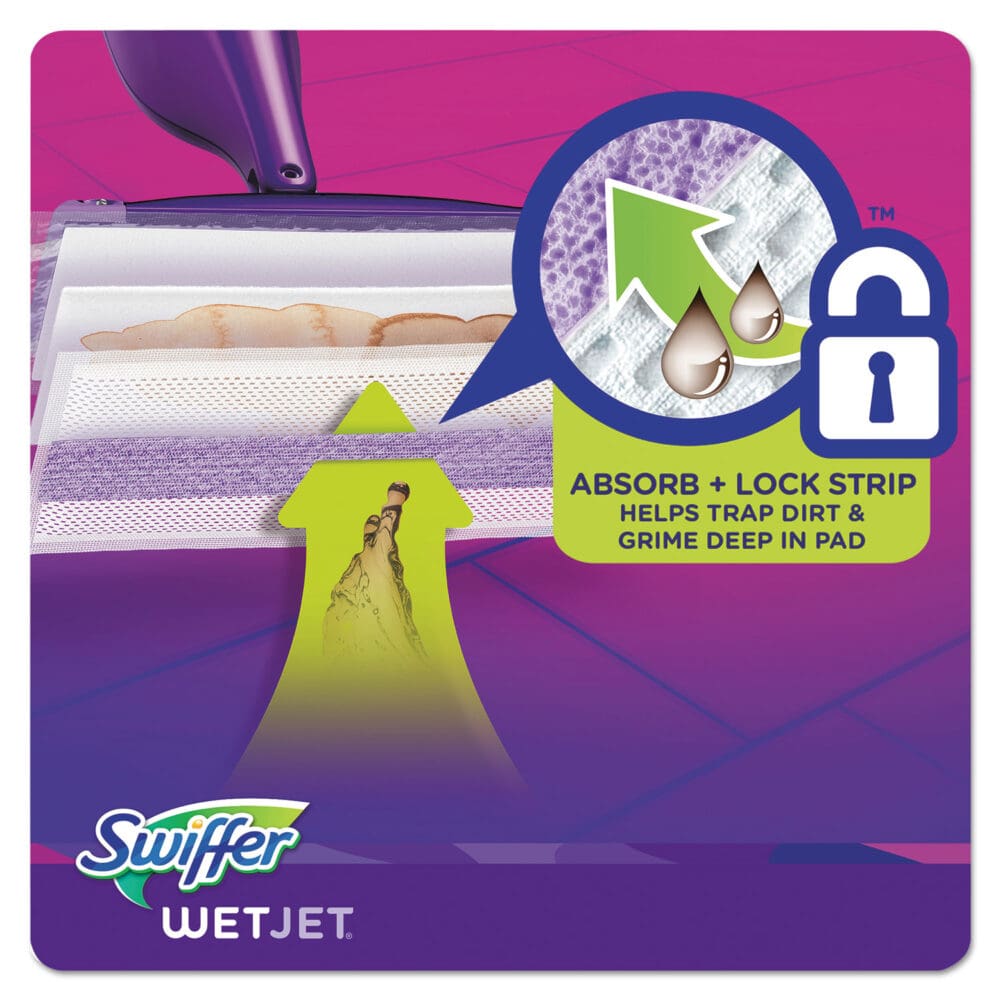 WetJet System Refill Cloths, 11.3" x 5.4", White, 24/Box, 4/Carton - Image 3