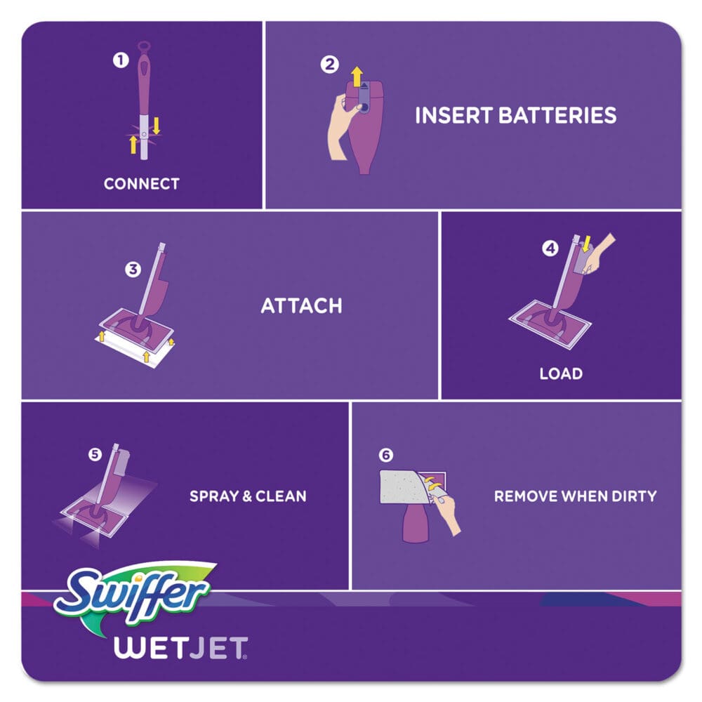 WetJet System Refill Cloths, 11.3" x 5.4", White, 24/Box, 4/Carton - Image 4