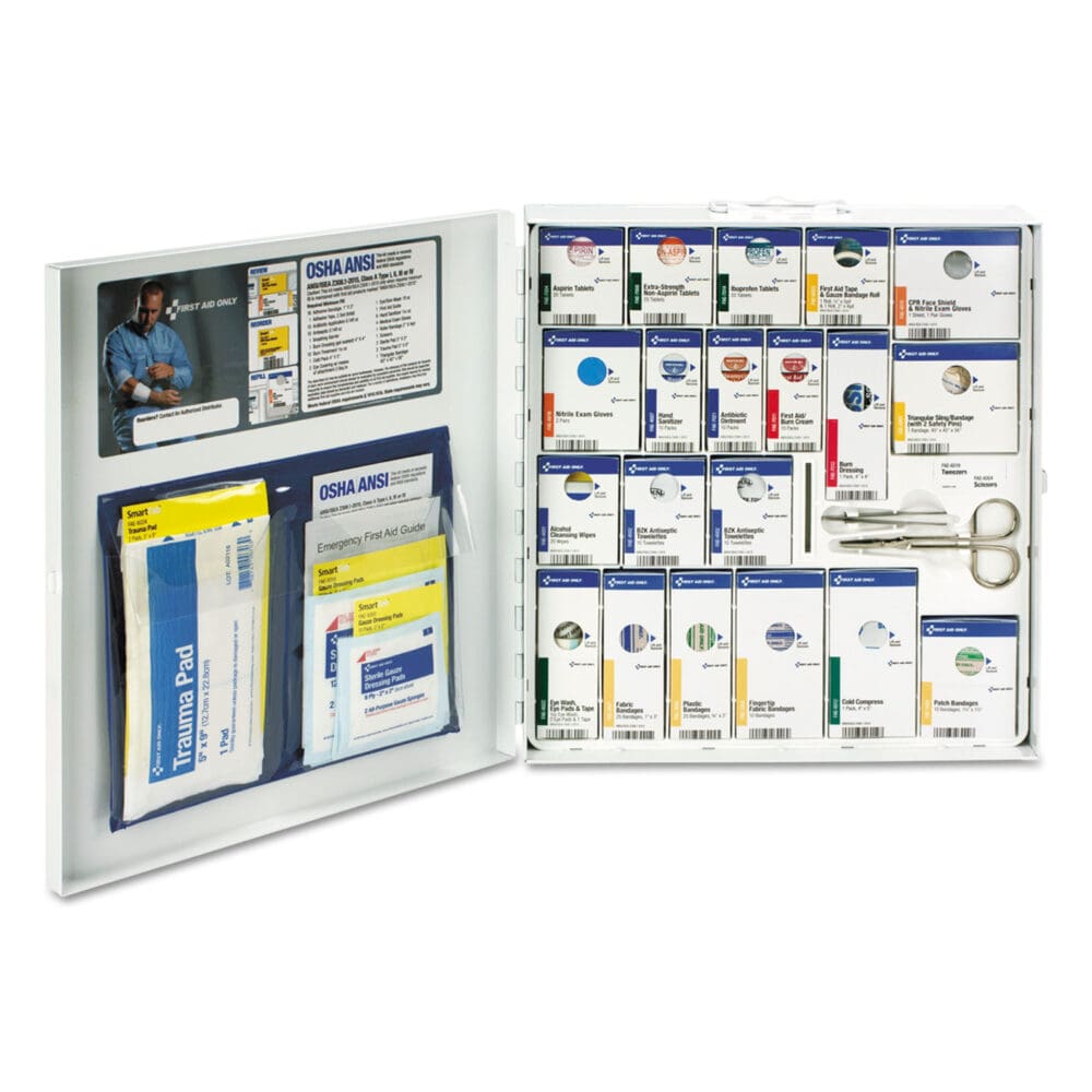 ANSI 2015 SmartCompliance General Business First Aid Station for 50 People, 241 Piece, Metal Case - Image 2