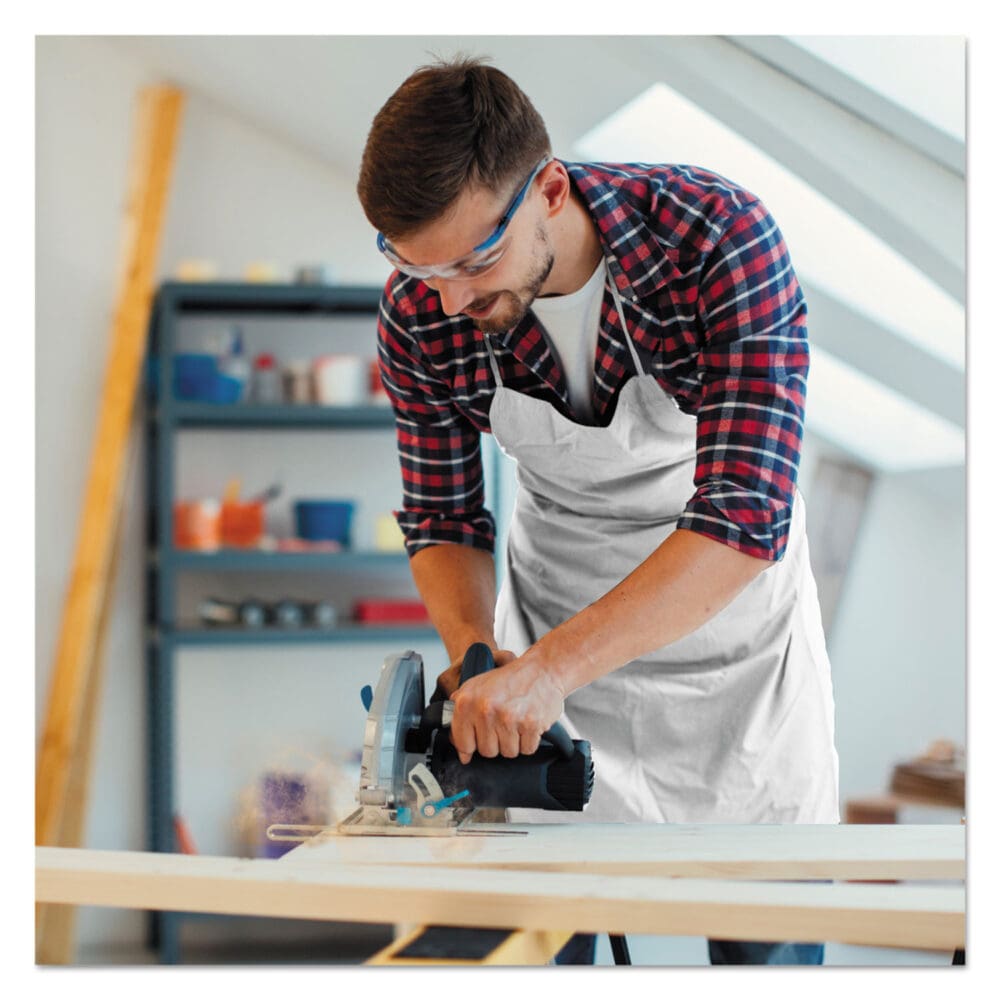 A20 Apron, 28" x 40",  One Size Fits All, White - Image 3