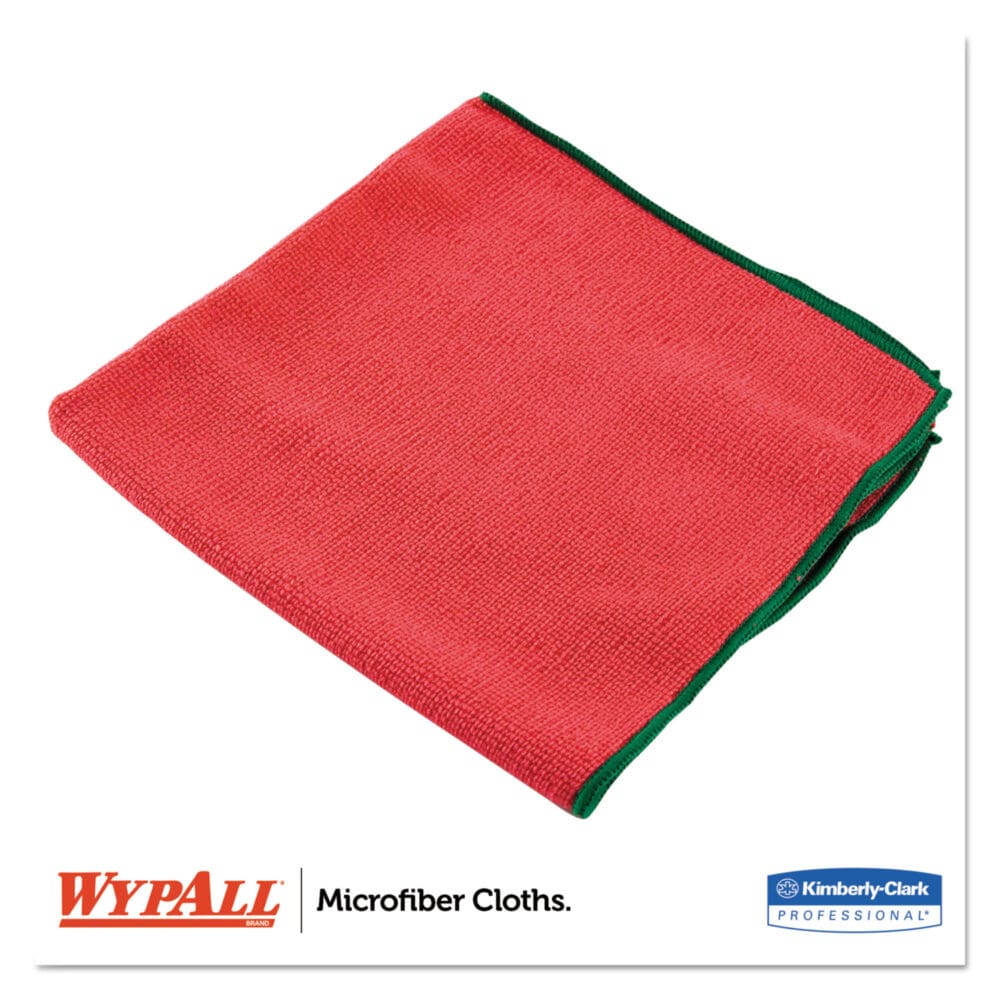 Microfiber Cloths, Reusable, 15.75 x 15.75, Red, 6/Pack, 4 Packs/Carton - Image 8