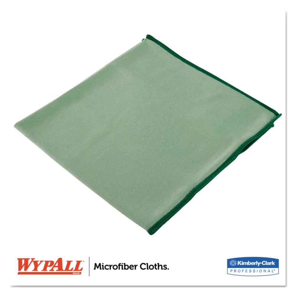 Microfiber Cloths, Reusable, 15.75 x 15.75, Green, 6/Pack - Image 6