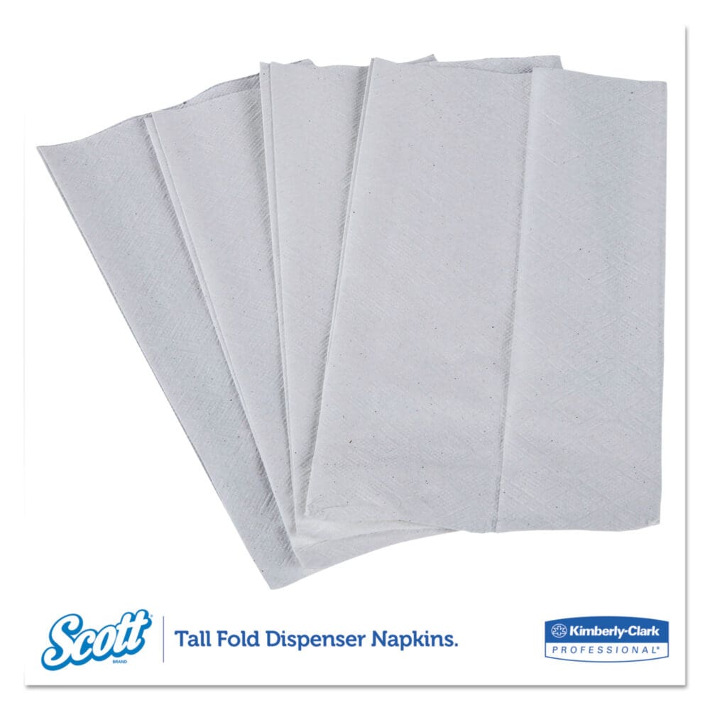 Tall-Fold Dispenser Napkins, 1-Ply, 7 x 13.5, White, 500/Pack, 20 Packs/Carton - Image 6