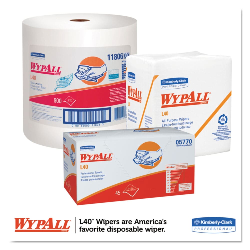 L40 Towels, Dry Up Towels, 19.5 x 42, White, 200 Towels/Roll - Image 3