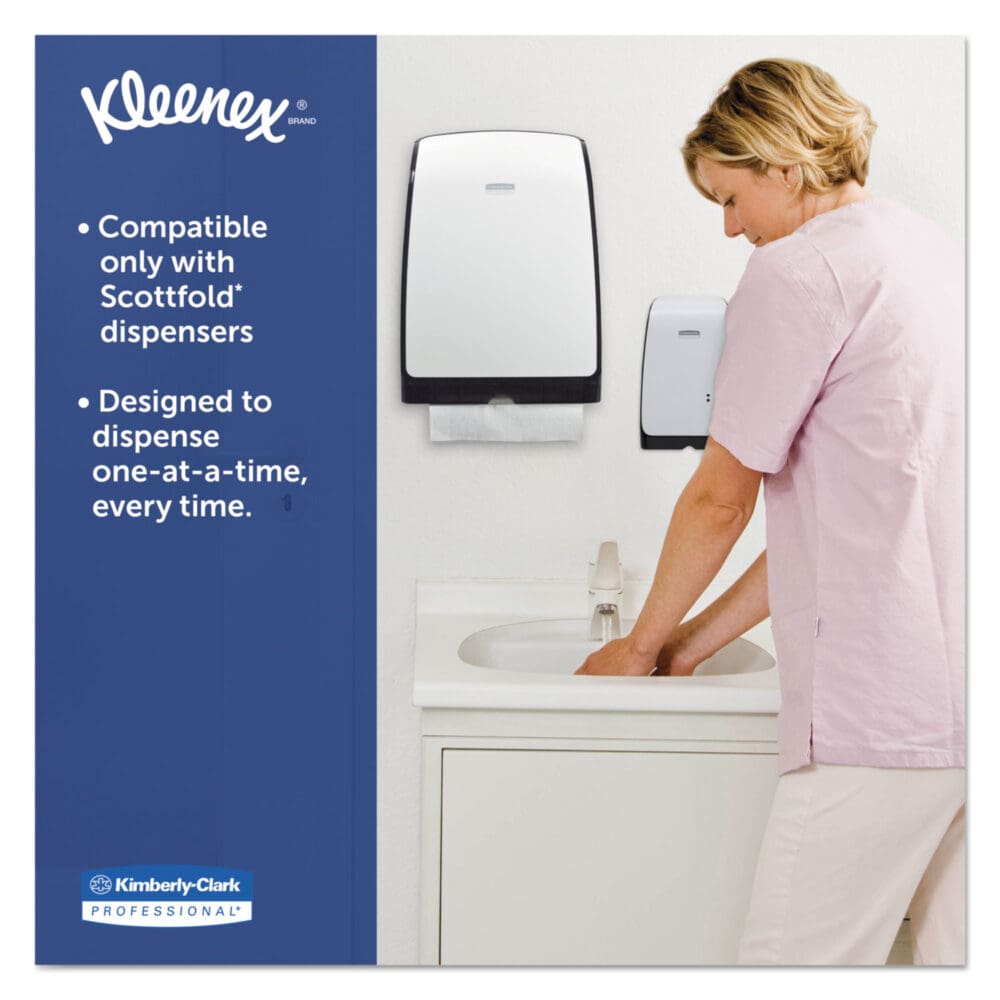 Premiere Folded Towels, 1-Ply, 7.8 x 12.4, White, 120/Pack, 25 Packs/Carton - Image 4