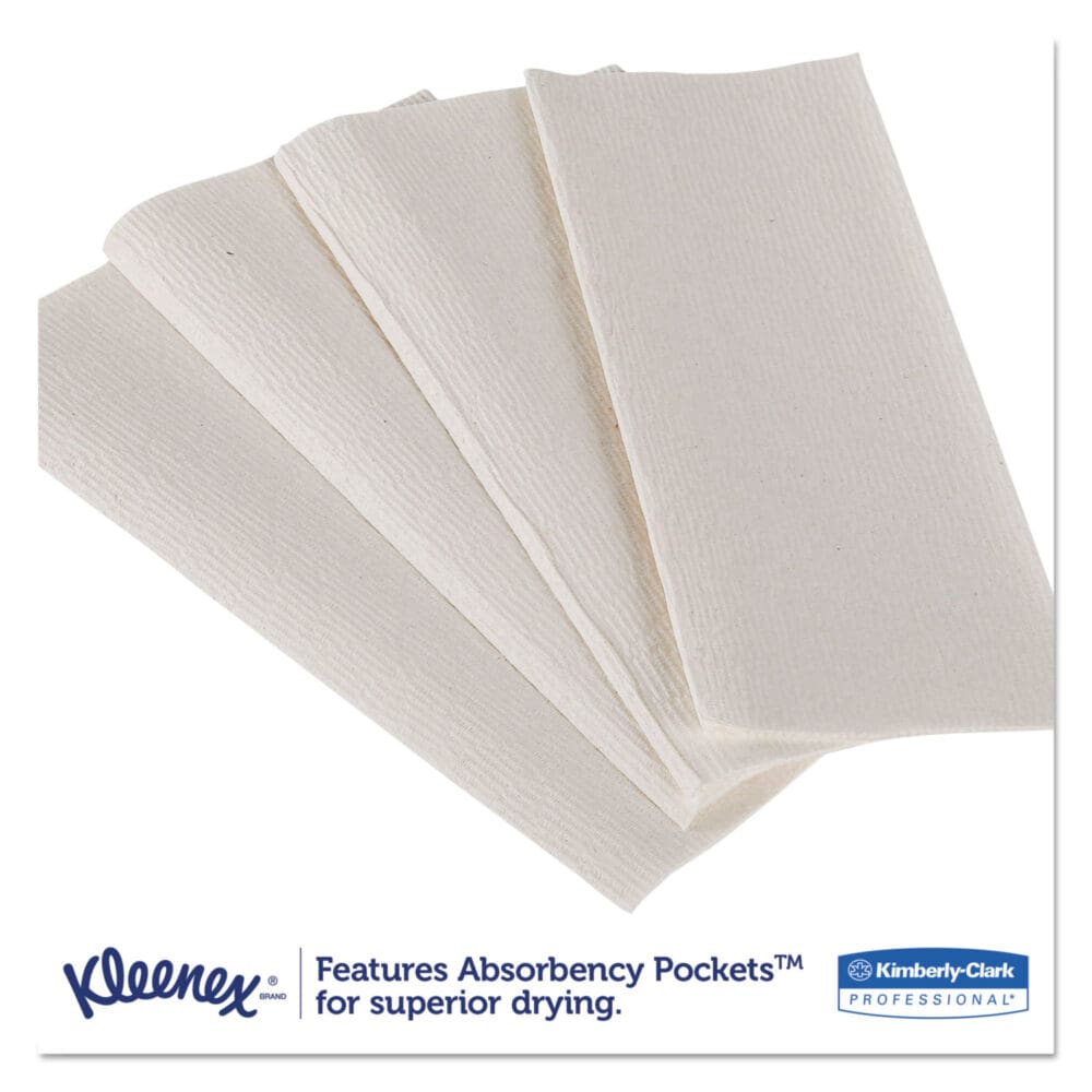 Premiere Folded Towels, 1-Ply, 7.8 x 12.4, White, 120/Pack, 25 Packs/Carton - Image 2