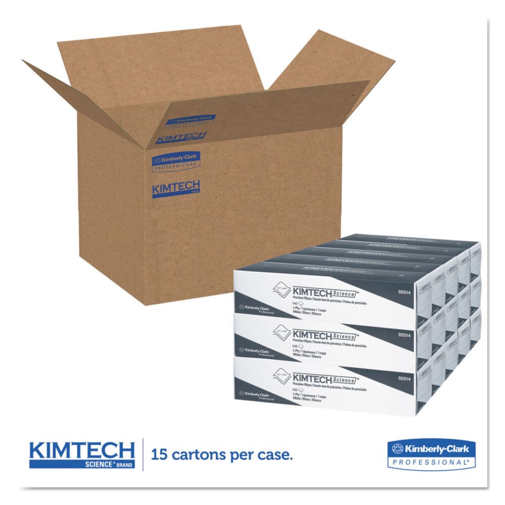 Precision Wiper, POP-UP Box, 1-Ply, 14.7 x 16.6 Unscented, White, 144/Box - Image 7