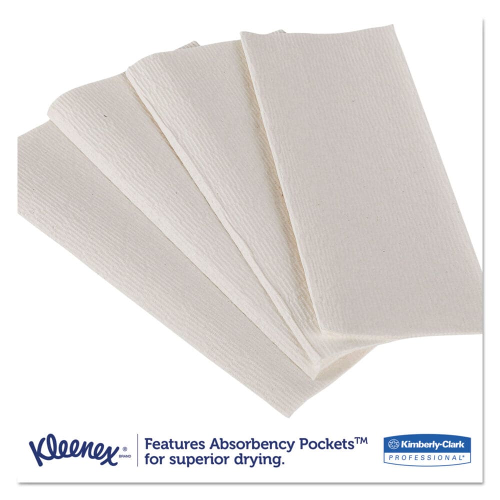 Premiere Folded Towels, 1-Ply, 9.4 x 12,4, White, 120/Pack, 25 Packs/Carton - Image 2