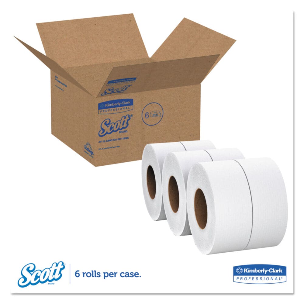 Essential JRT Extra Long Bathroom Tissue, Septic Safe, 2-Ply, White, 3.55" x 2,000 ft, 6 Rolls/Carton - Image 6