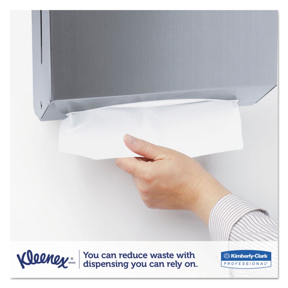 Premiere Folded Towels, 1-Ply, 7.8 x 12.4, White, 120/Pack, 25 Packs/Carton - Image 3
