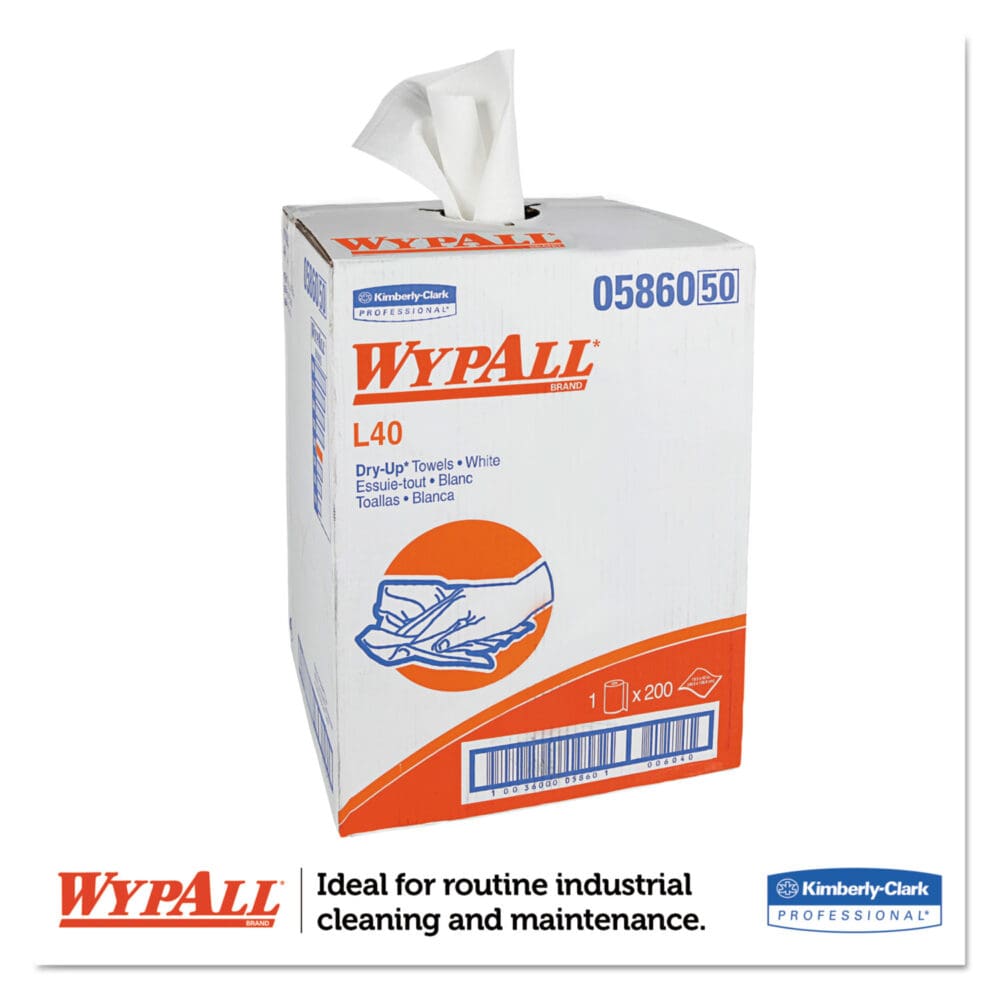 L40 Towels, Dry Up Towels, 19.5 x 42, White, 200 Towels/Roll - Image 6