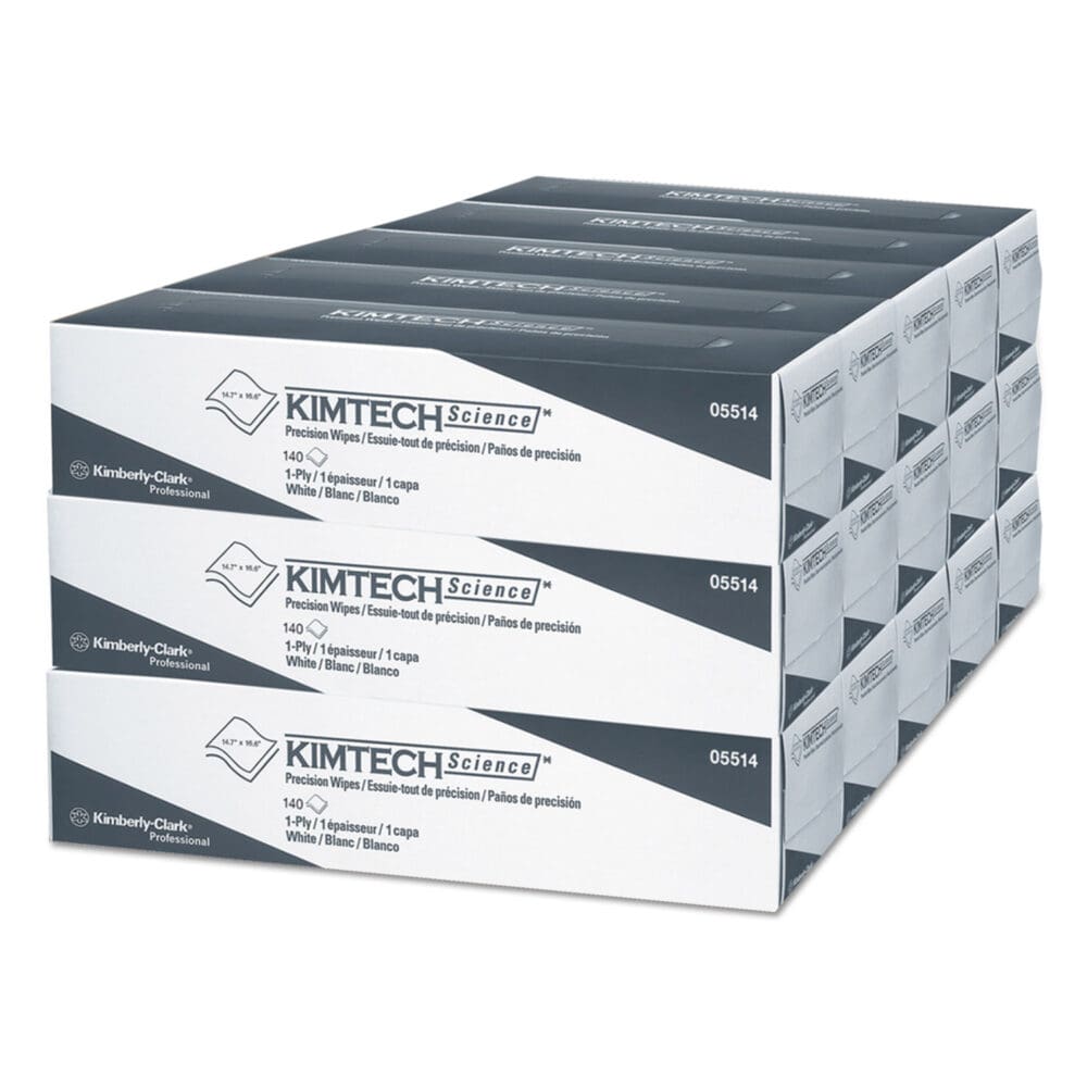 Precision Wiper, POP-UP Box, 1-Ply, 14.7 x 16.6 Unscented, White, 144/Box - Image 6