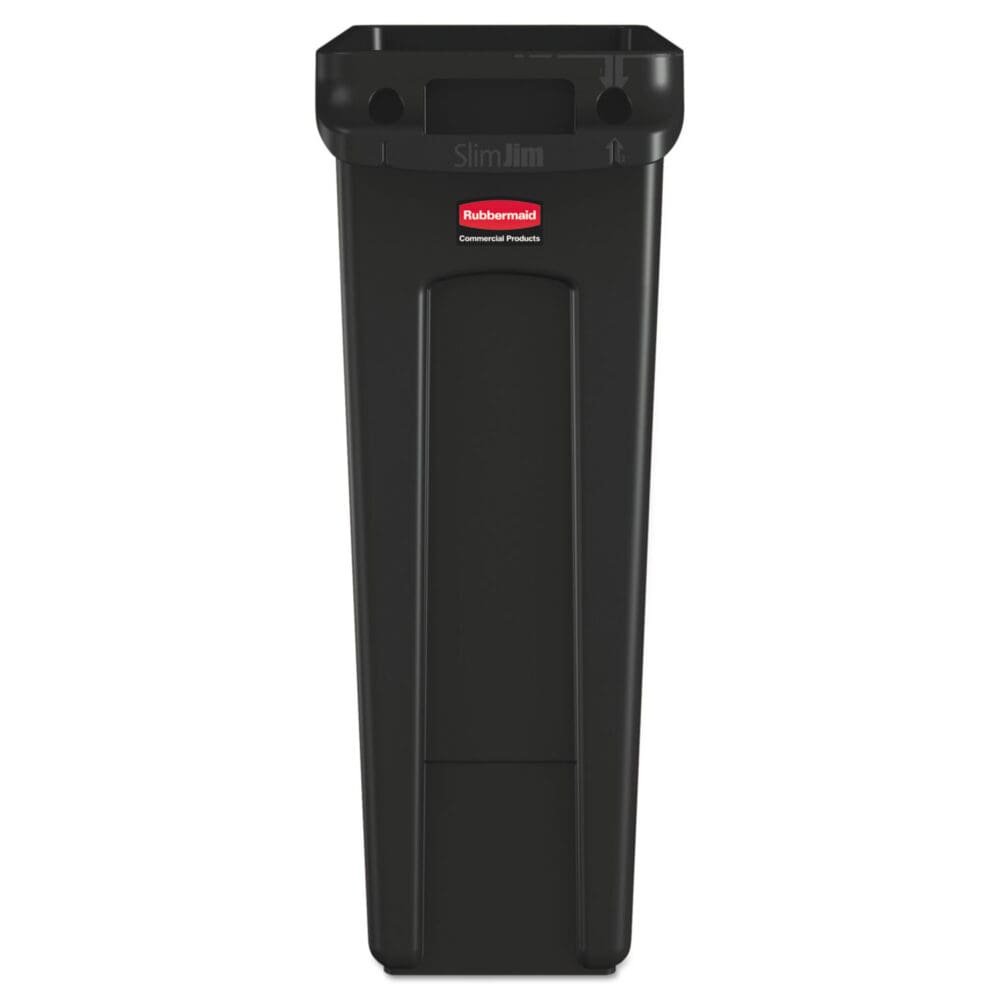 Slim Jim with Venting Channels, 23 gal, Plastic, Black - Image 5