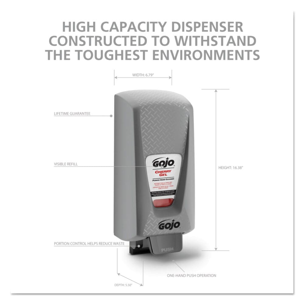 PRO 5000 Hand Soap Dispenser, 5,000 mL, 9.31 x 7.6 x 21.2, Gray - Image 7