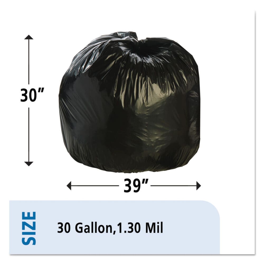 Total Recycled Content Plastic Trash Bags, 30 gal, 1.3 mil, 30" x 39", Brown/Black, 100/Carton - Image 9