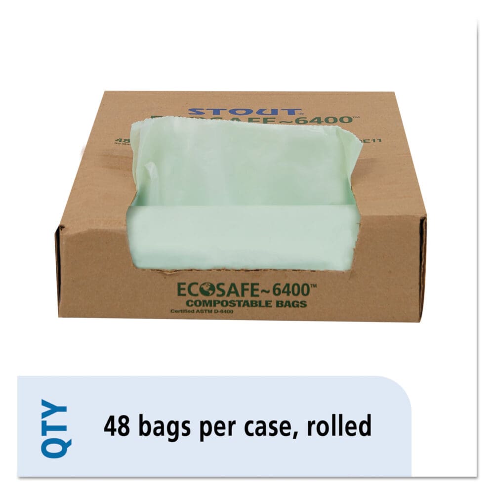 EcoSafe-6400 Bags, 30 gal, 1.1 mil, 30" x 39", Green, 48/Box - Image 11