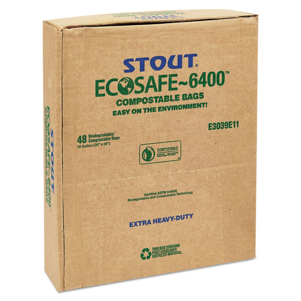 EcoSafe-6400 Bags, 30 gal, 1.1 mil, 30" x 39", Green, 48/Box - Image 9