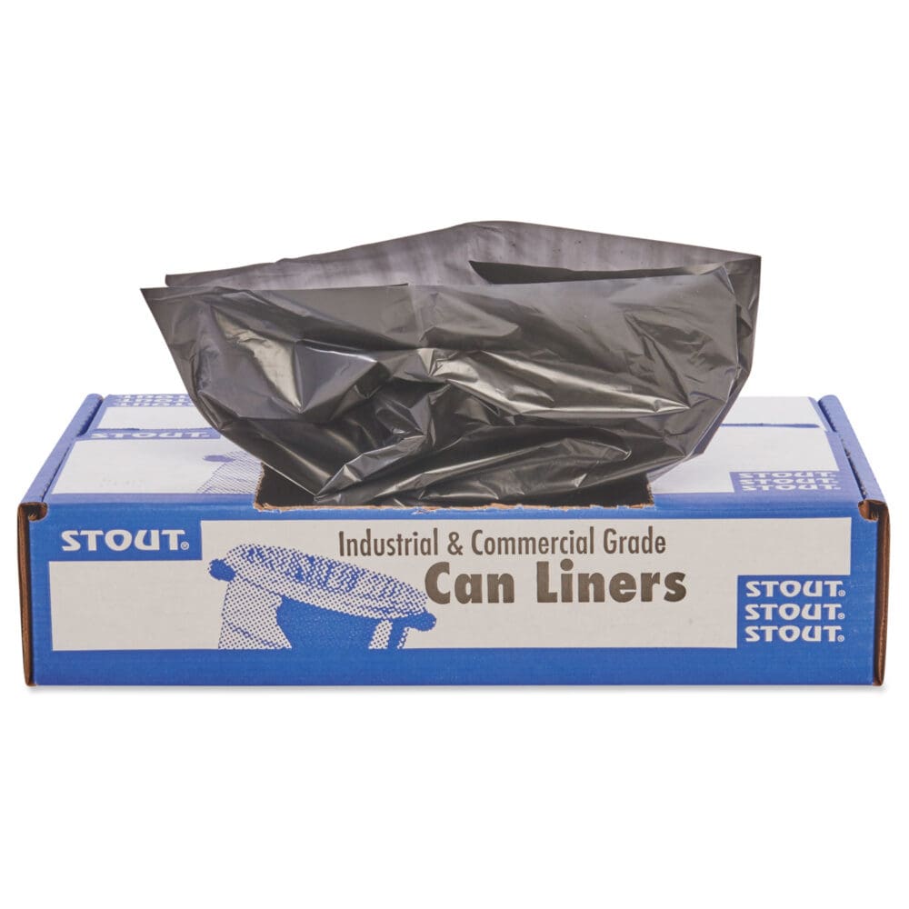 Total Recycled Content Plastic Trash Bags, 45 gal, 1.5 mil, 40" x 48", Brown/Black, 100/Carton - Image 4
