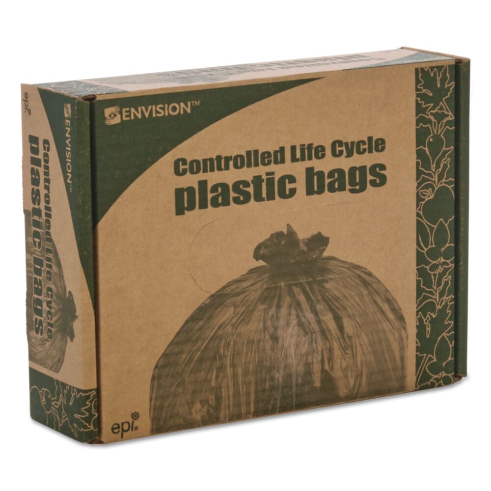 Controlled Life-Cycle Plastic Trash Bags, 13 gal, 0.7 mil, 24" x 30", White, 120/Box - Image 6