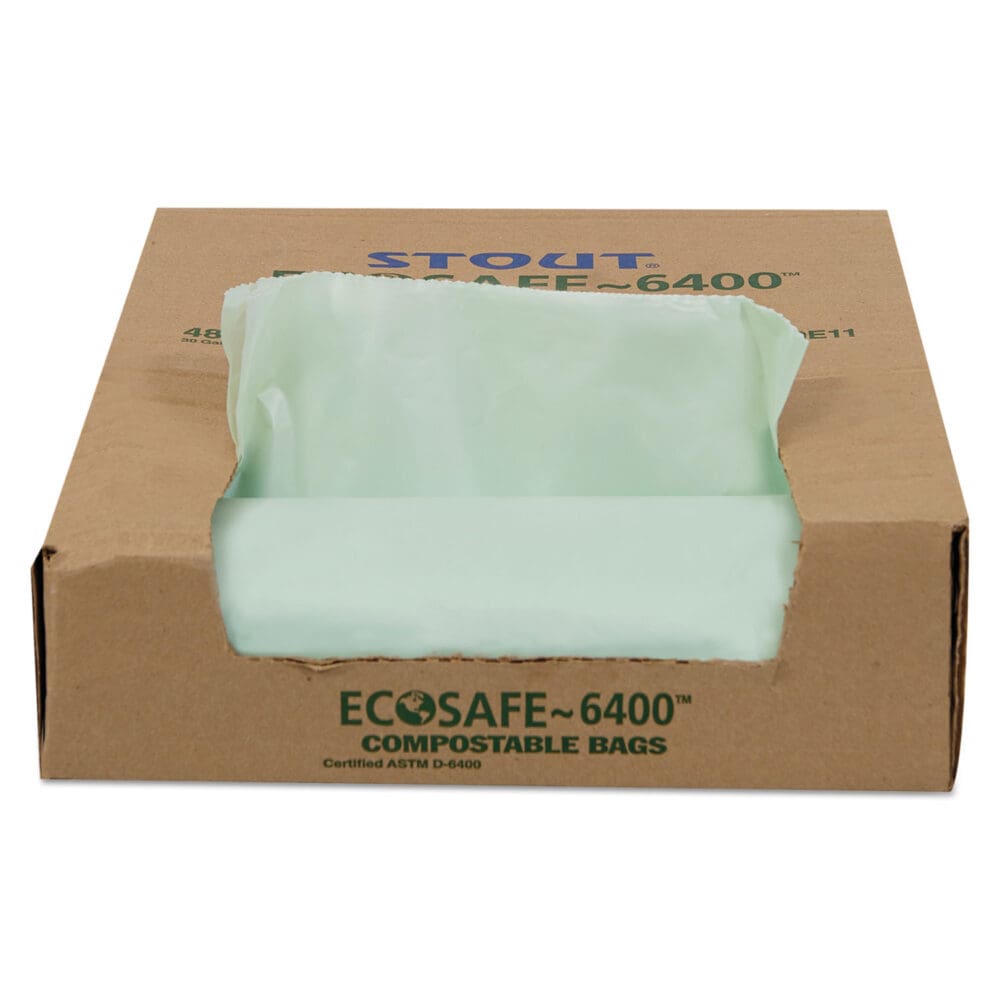 EcoSafe-6400 Bags, 30 gal, 1.1 mil, 30" x 39", Green, 48/Box - Image 6