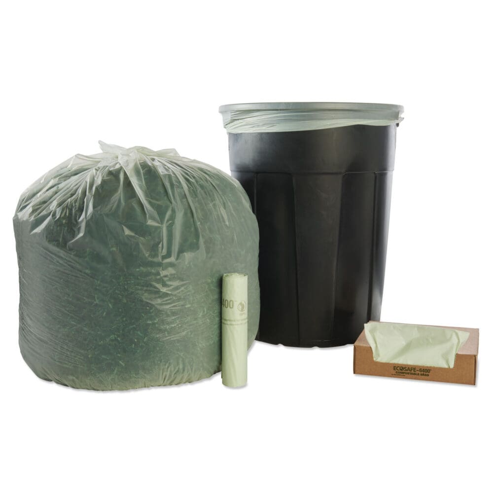 EcoSafe-6400 Bags, 48 gal, 0.85 mil, 42" x 48", Green, 40/Box - Image 7