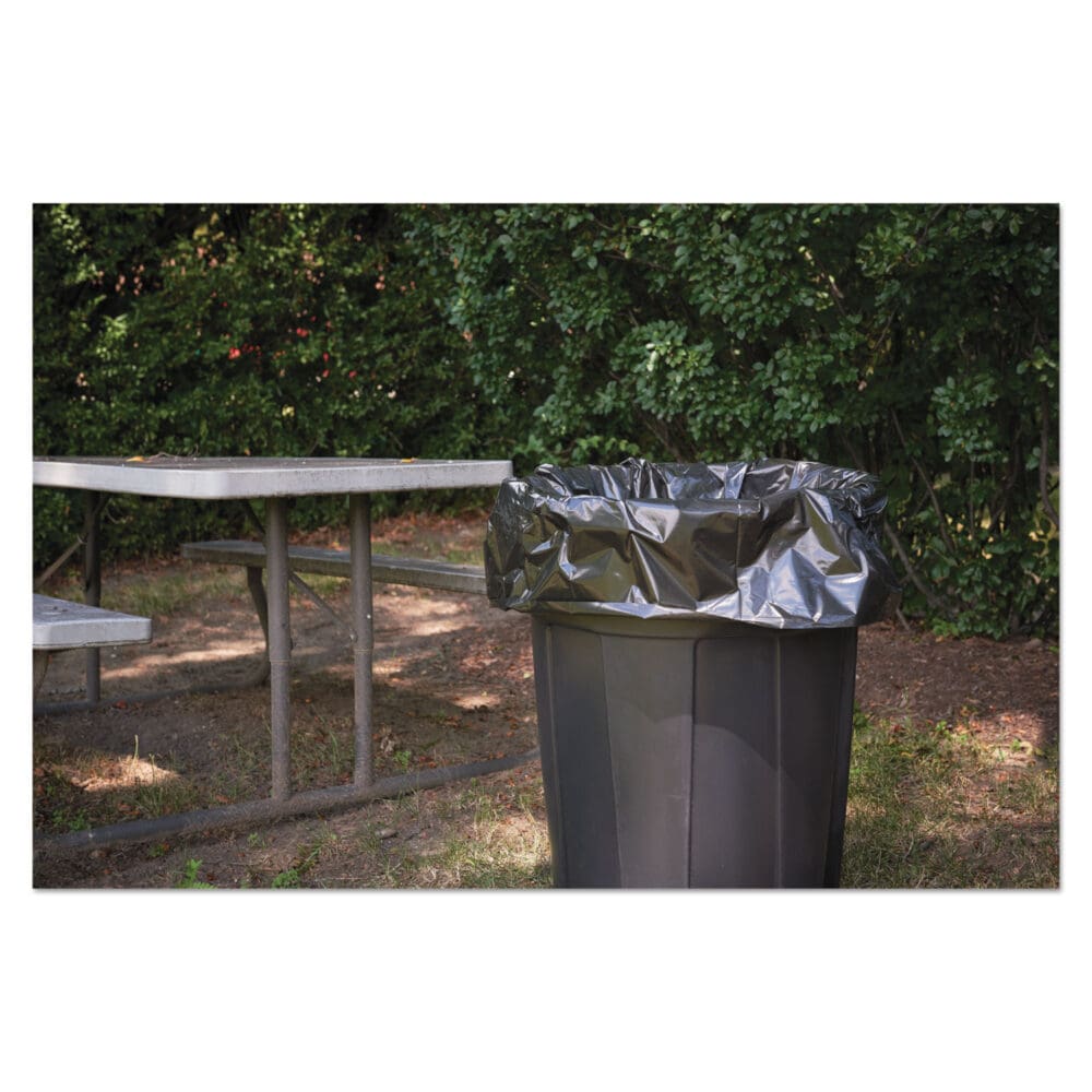 Insect-Repellent Trash Bags, 45 gal, 2 mil, 40" x 45", Black, 65/Box - Image 6