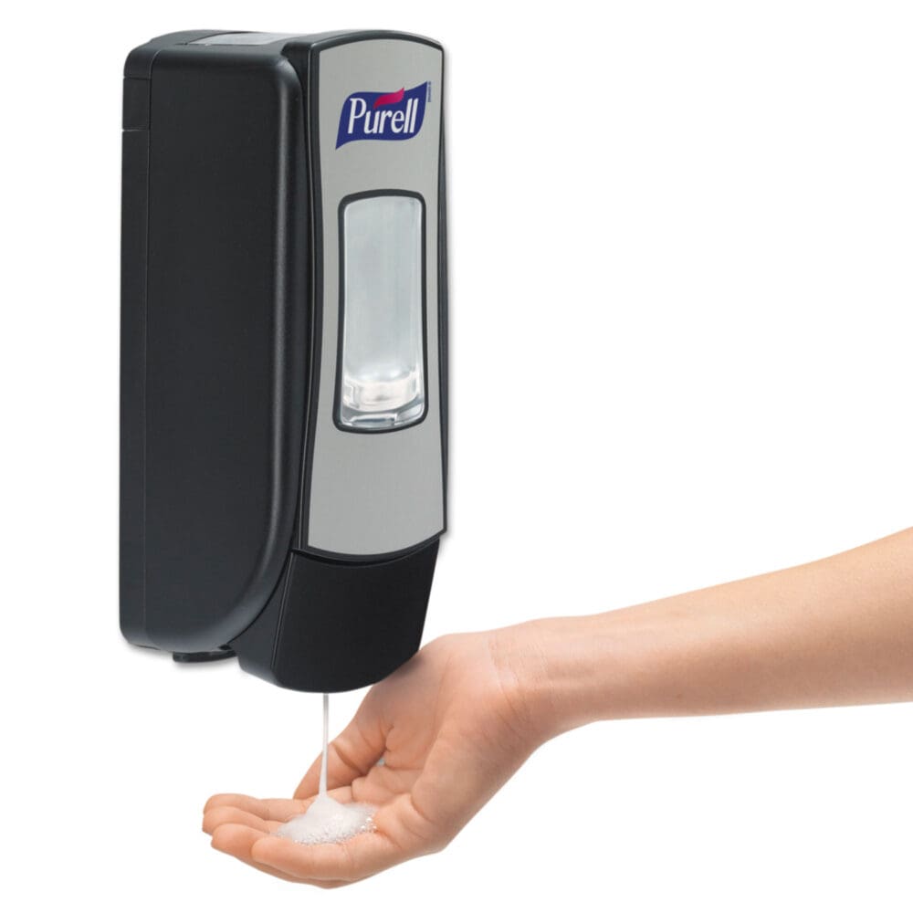 ADX-7 Dispenser, 700 mL, 3.75 x 3.5 x 9.75, Chrome/Black - Image 7