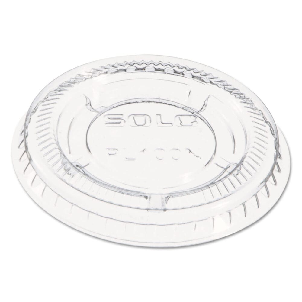 Portion/Souffle Cup Lids, Fits 0.5 oz to 1 oz Cups, PET, Clear, 125 Pack, 20 Packs/Carton - Image 5