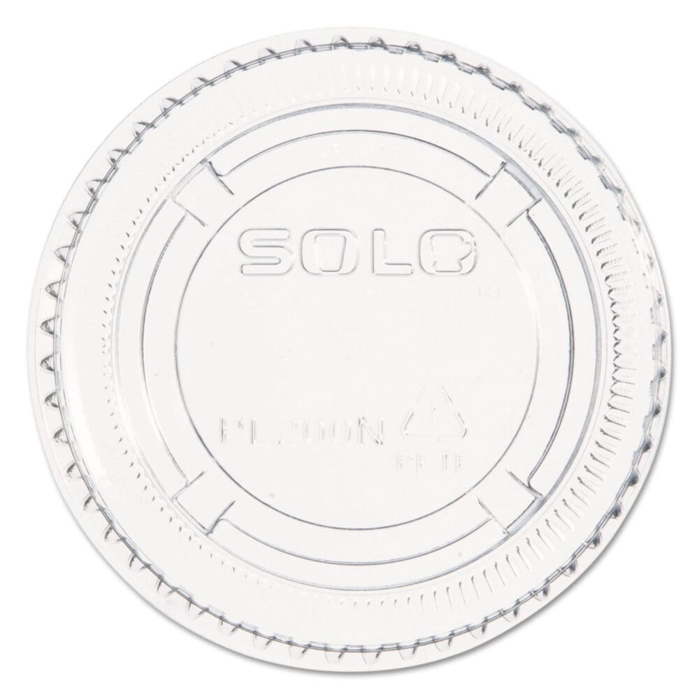 Portion/Souffle Cup Lids, PET, Fits 1.5 oz to 2.5 oz Cups, Clear, 2,500/Carton - Image 2