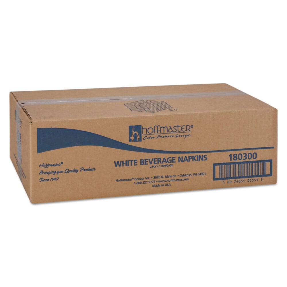 Beverage Napkins, 2-Ply 9 1/2 x 9 1/2, White, Embossed, 1000/Carton - Image 2