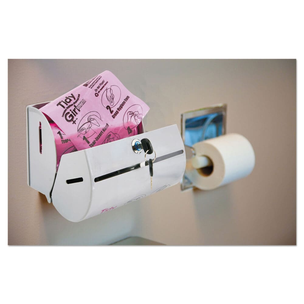 Plastic Feminine Hygiene Disposal Bag Dispenser, Gray - Image 8