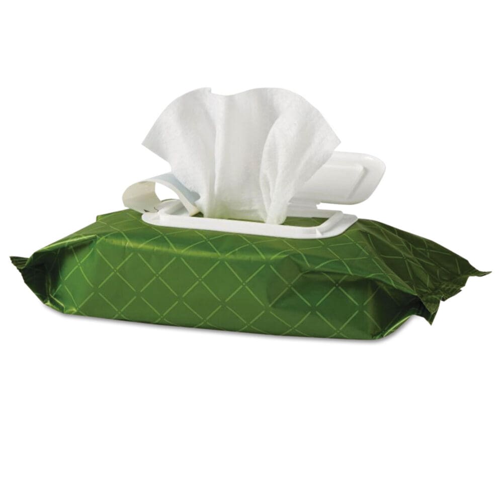 FitRight Select Premium Personal Cleansing Wipes, 1-Ply, 8 x 12, Fragrance-Free, White, 48/Pack, 12 Packs/Carton - Image 2