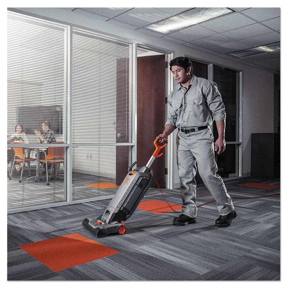 HushTone Vacuum Cleaner with Intellibelt, 15" Cleaning Path, Gray/Orange - Image 3