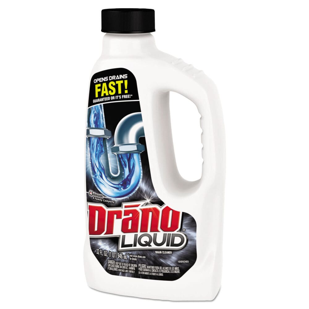 Liquid Drain Cleaner, 32 oz Safety Cap Bottle, 12/Carton - Image 4