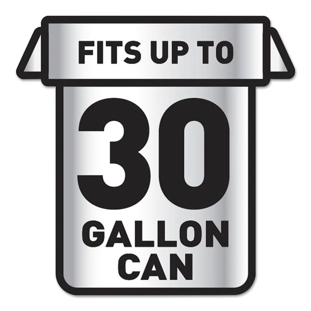 ForceFlexPlus Drawstring Large Trash Bags, 30 gal, 1.05 mil, 30" x 32", Black, 70/Box - Image 2