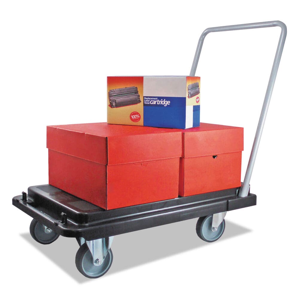 Heavy-Duty Platform Cart, 300 lb Capacity, 21 x 32.5 x 37.5, Black - Image 8
