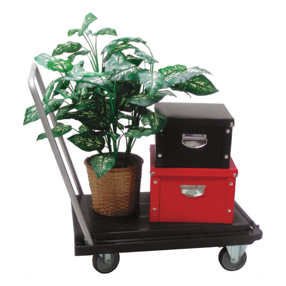 Heavy-Duty Platform Cart, 300 lb Capacity, 21 x 32.5 x 37.5, Black - Image 9