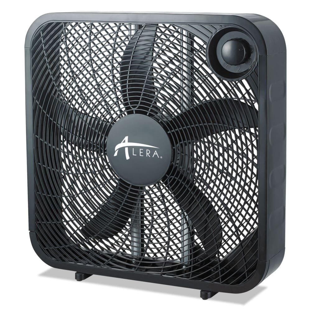3-Speed Box Fan, Black - Image 2
