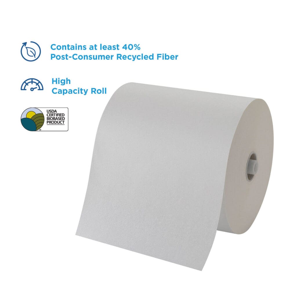 Pacific Blue Ultra Paper Towels, 1-Ply, 7.87" x 1,150 ft, White, 6 Rolls/Carton - Image 6