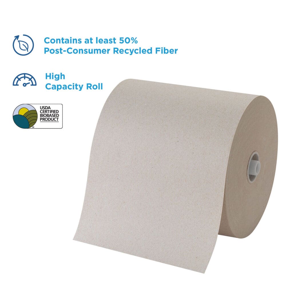 Pacific Blue Ultra Paper Towels, 1-Ply, 7.87" x 1,150 ft, Natural, 6 Rolls/Carton - Image 6