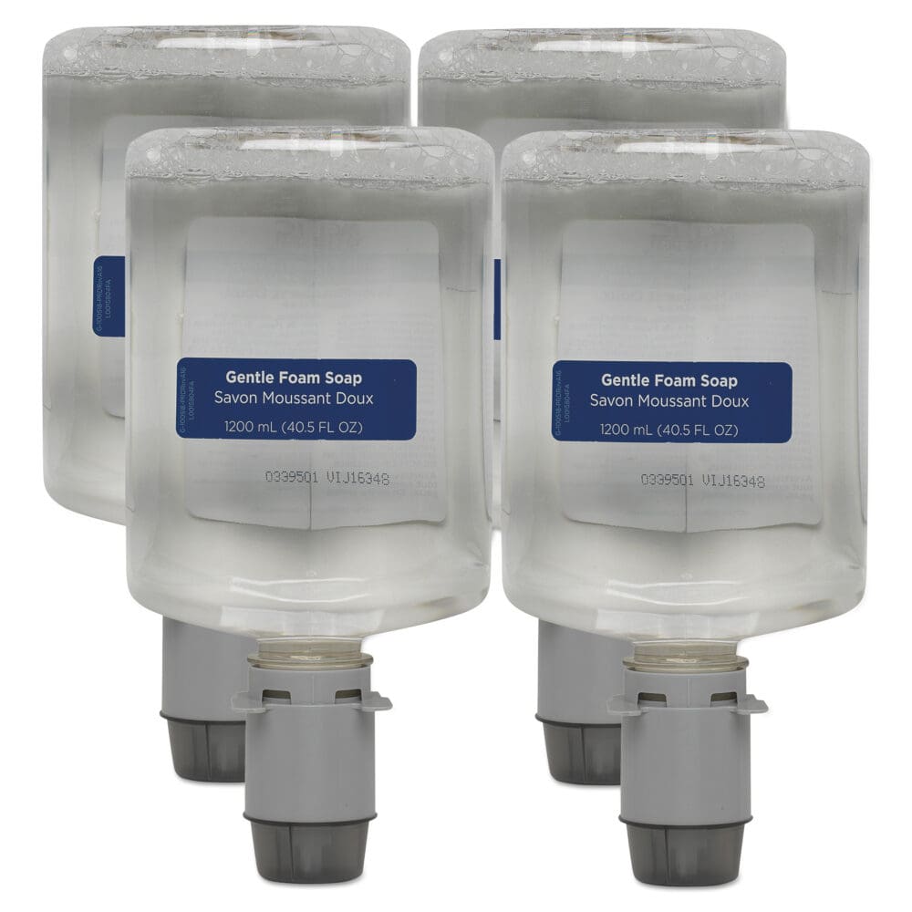 Pacific Blue Ultra Foam Soap Manual Dispenser Refill, Fragrance-Free, 1,200 mL, 4/Carton - Image 9