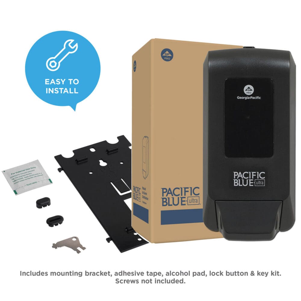 Pacific Blue Ultra Soap/Sanitizer Dispenser 1,200 mL Refill, 5.6 x 4.4 x 11.5, Black - Image 4
