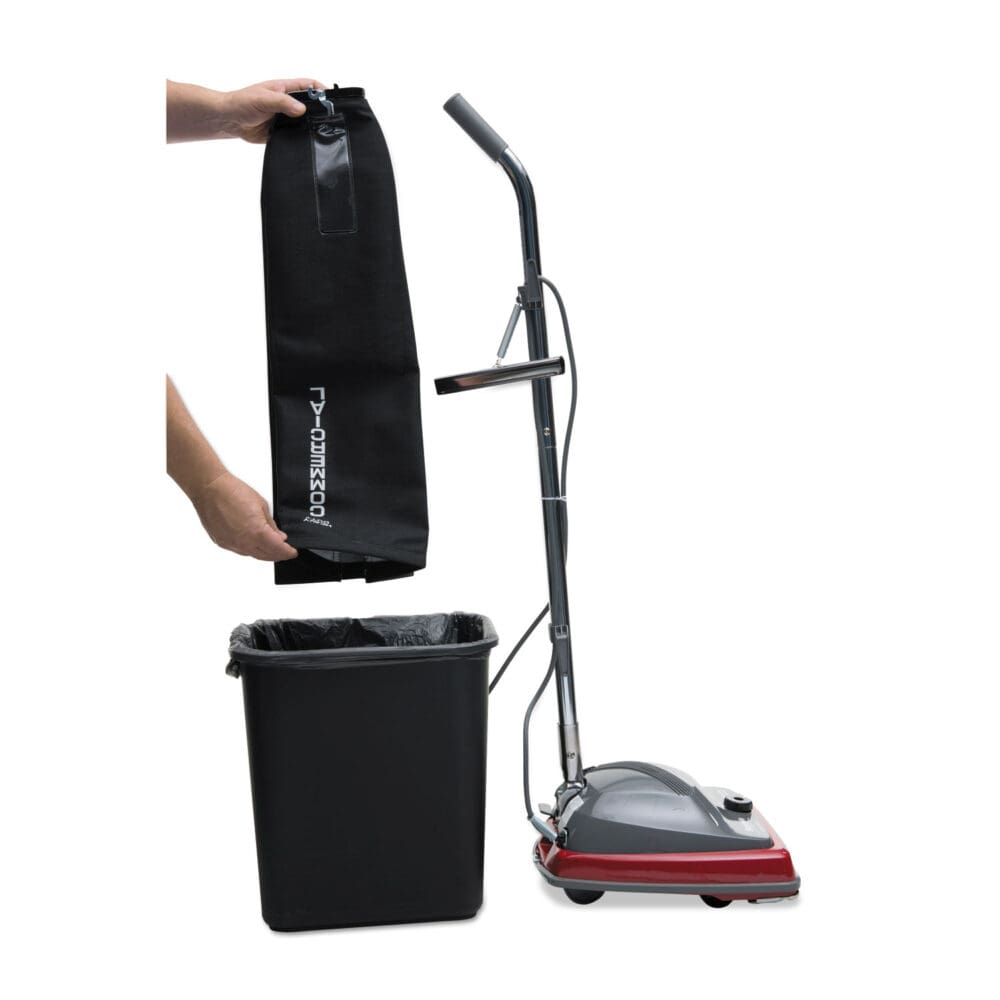 TRADITION Upright Vacuum SC679J, 12" Cleaning Path, Gray/Red/Black - Image 3