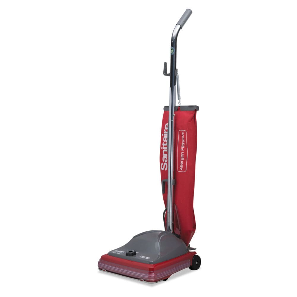 TRADITION Upright Vacuum SC688A, 12" Cleaning Path, Gray/Red - Image 2