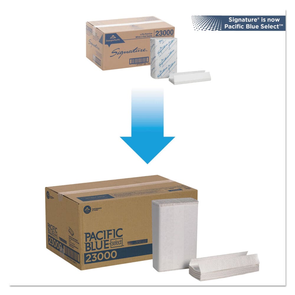 Pacific Blue Select C-Fold Paper Towels, 2-Ply, 10.1 x 12.7, White, 120/Pack, 12 Packs/Carton - Image 5