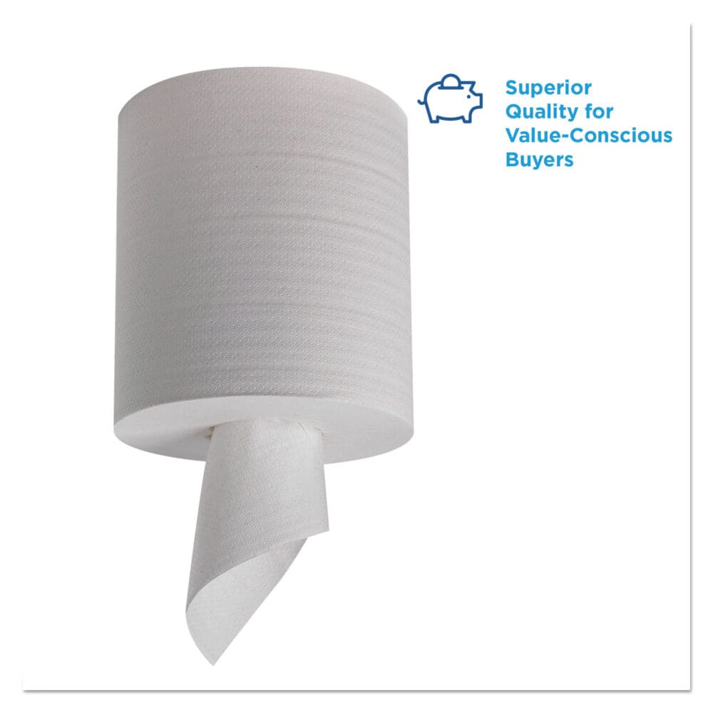 Pacific Blue Select 2-Ply Center-Pull Perf Wipers, 2-Ply, 8.25 x 12, White, 520/Roll, 6 Rolls/Carton - Image 2